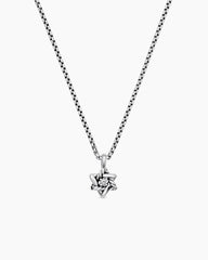 Cable Collectibles® Teen Star of David Necklace in Sterling Silver with Center Diamond