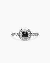 Albion® Teen Ring in Sterling Silver with Black Onyx and Diamonds, 4mm