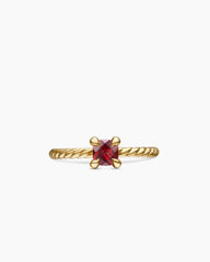 Chatelaine® Teen Ring in 18K Yellow Gold with Garnet, 4mm