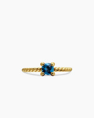 Chatelaine® Teen Ring in 18K Yellow Gold with Hampton Blue Topaz, 4mm
