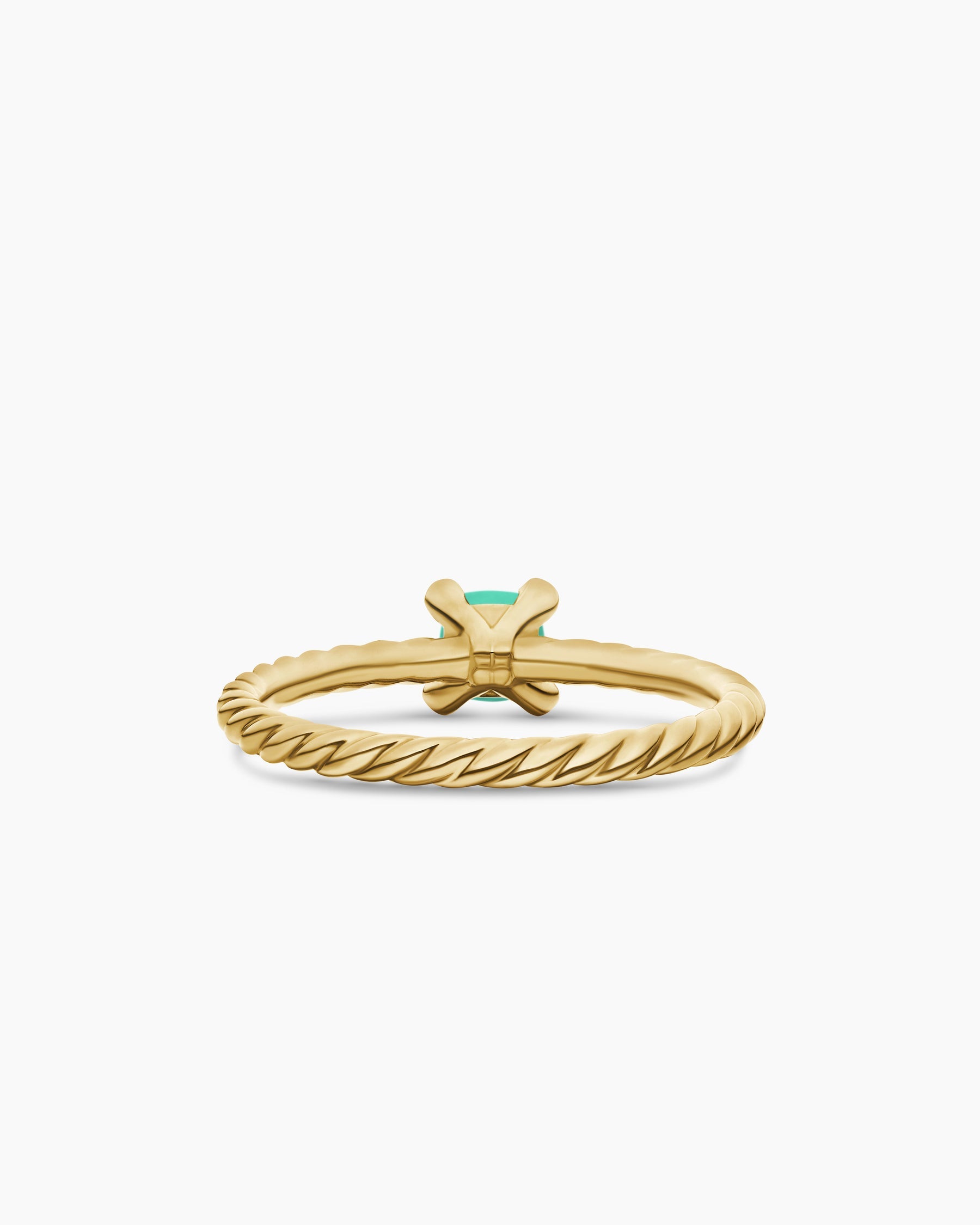 Chatelaine® Teen Ring in 18K Yellow Gold with Chrysoprase, 4mm