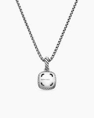 Petite Albion® Pendant Necklace in Sterling Silver with Morganite and Diamonds, 7mm
