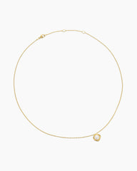Infinity Pendant Necklace in 18K Yellow Gold with Pearl, 10mm