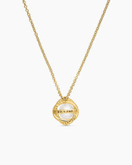 Infinity Pendant Necklace in 18K Yellow Gold with Pearl, 10mm