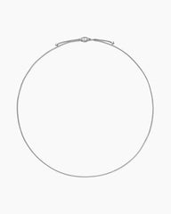 Box Chain Slider Necklace in Sterling Silver, 2.7mm