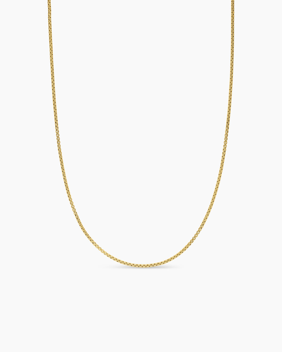 Box Chain Slider Necklace in 18K Yellow Gold, 1.7mm