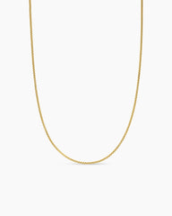 Box Chain Slider Necklace in 18K Yellow Gold, 1.7mm