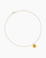 Chatelaine® Pendant Necklace in 18K Yellow Gold with Citrine and Diamonds, 11mm