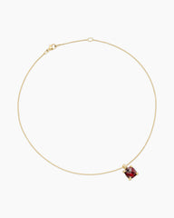 Chatelaine® Pendant Necklace in 18K Yellow Gold with Garnet and Diamonds, 11mm