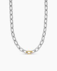DY Madison® Chain Necklace in Sterling Silver with 18K Yellow Gold, 8.5mm