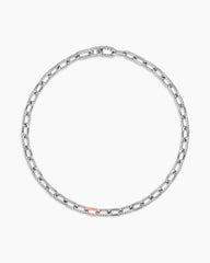 DY Madison® Chain Necklace in Sterling Silver with 18K Rose Gold, 8.5mm