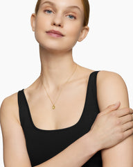 Cable Collectibles® Moon and Stars Necklace in 18K Yellow Gold with Pavé Yellow Sapphires and Diamonds, 11mm