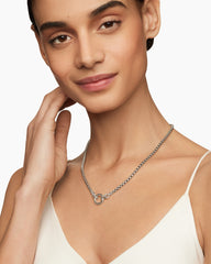 Smooth Amulet Vehicle Box Chain Necklace in Sterling Silver, 3.6mm