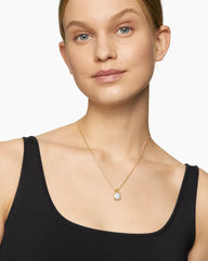 Chatelaine® Pendant Necklace in 18K Yellow Gold with Pavé Diamonds, 11mm