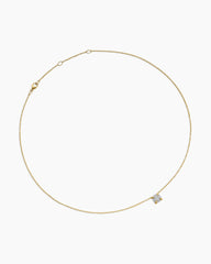 Petite Chatelaine® Pendant Necklace in 18K Yellow Gold with Pavé Diamonds, 7mm
