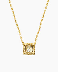 Petite Chatelaine® Pendant Necklace in 18K Yellow Gold with Pavé Diamonds, 7mm
