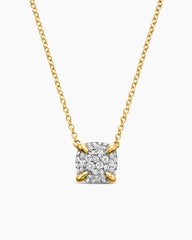 Petite Chatelaine® Pendant Necklace in 18K Yellow Gold with Pavé Diamonds, 7mm