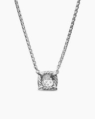 Petite Chatelaine® Pendant Necklace in Sterling Silver with Pavé Diamonds, 7mm
