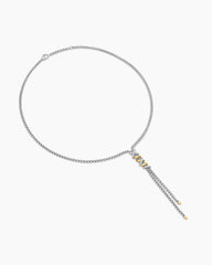 Helena Y Necklace in Sterling Silver with 18K Yellow Gold with Diamonds
