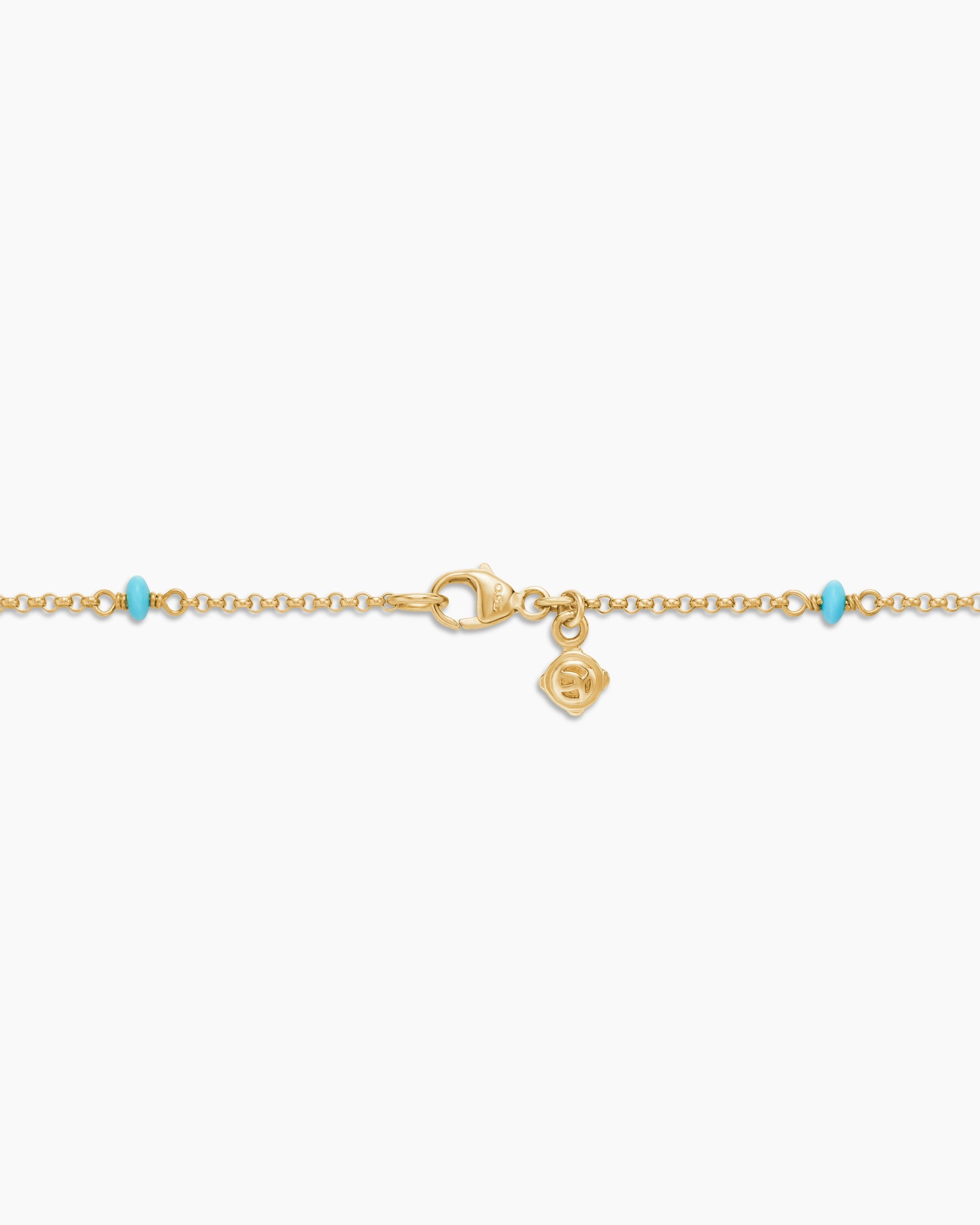 Cable Collectibles® Bead and Chain Necklace in 18K Yellow Gold with Rubies, 3.5mm