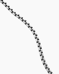 Cross Station Necklace in Sterling Silver with Black Diamonds, 5mm