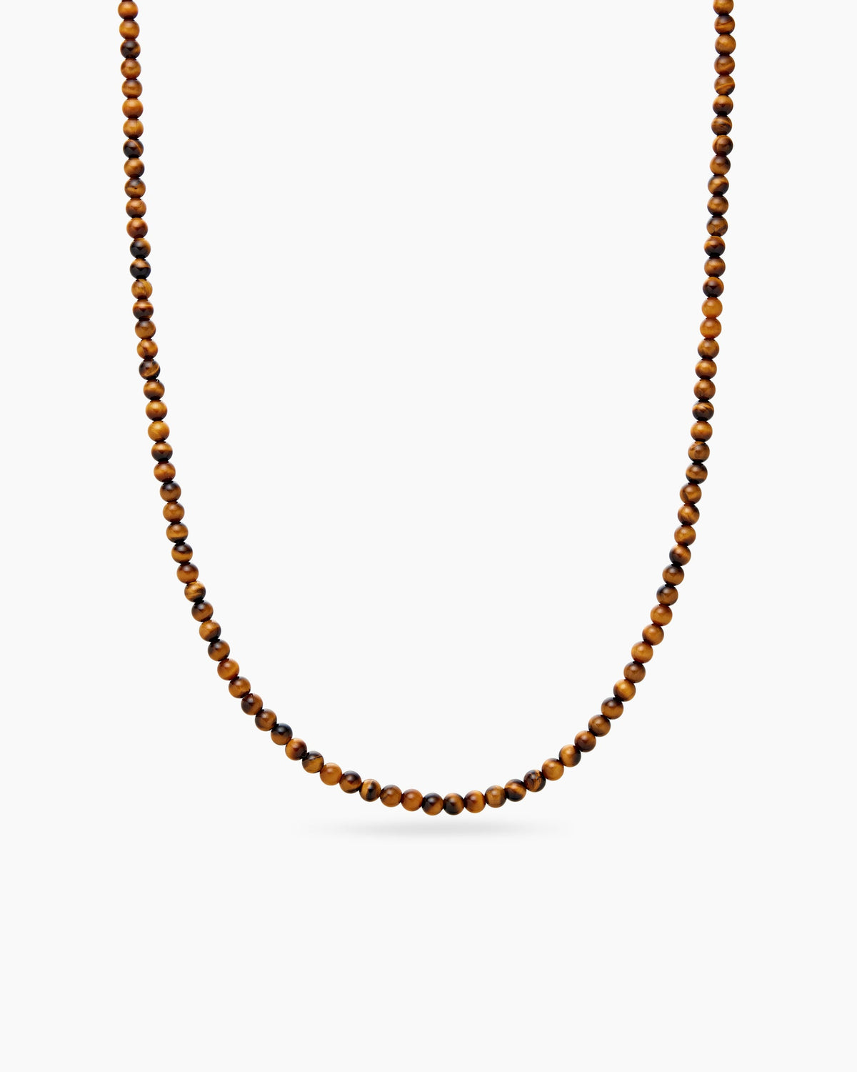 Spiritual Beads Necklace with Tiger’s Eye and Sterling Silver, 5mm