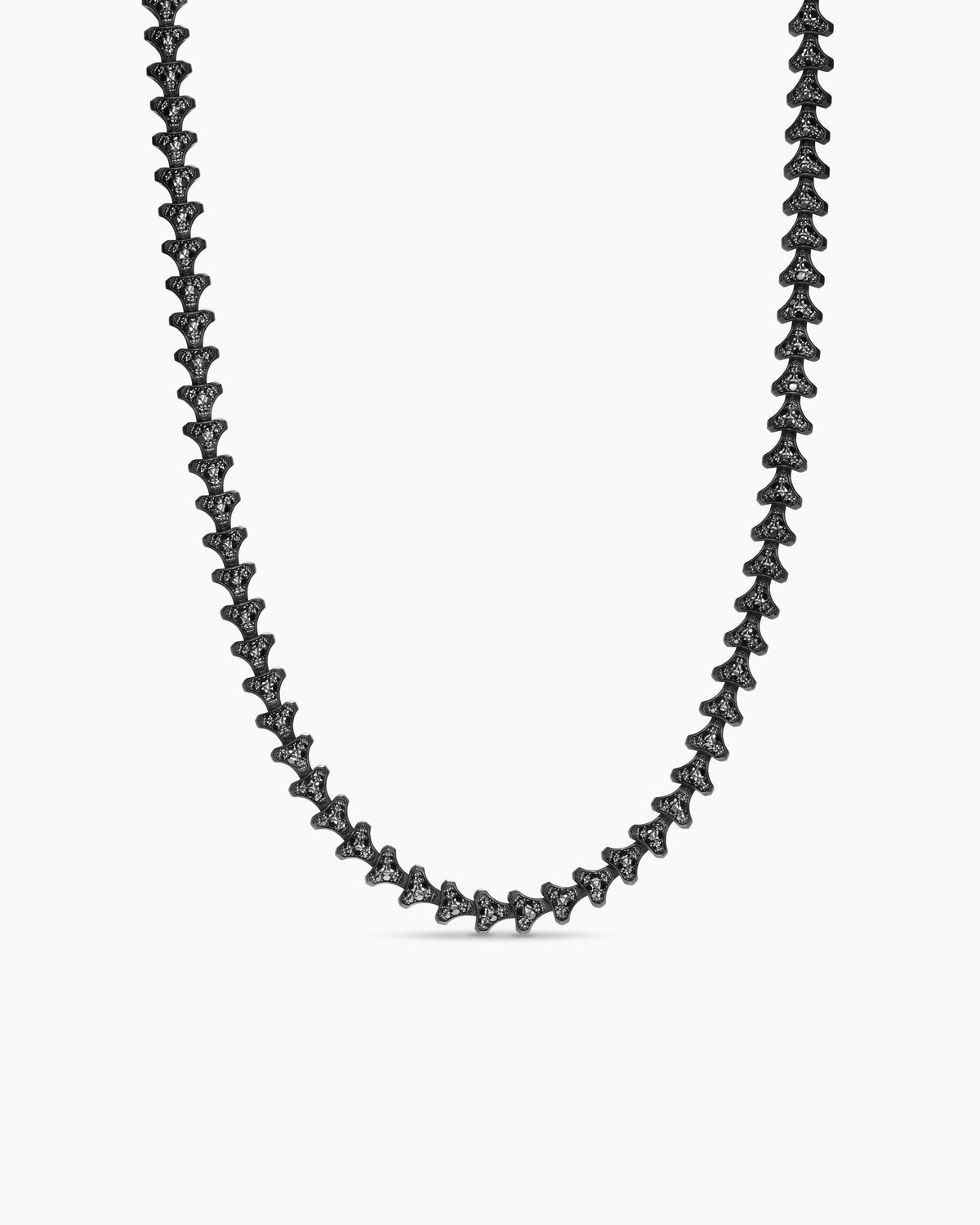 Armory® Necklace in Black Titanium with Black Diamonds, 9.5mm