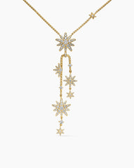 Starburst Cluster Necklace in 18K Yellow Gold with Diamonds, 66mm