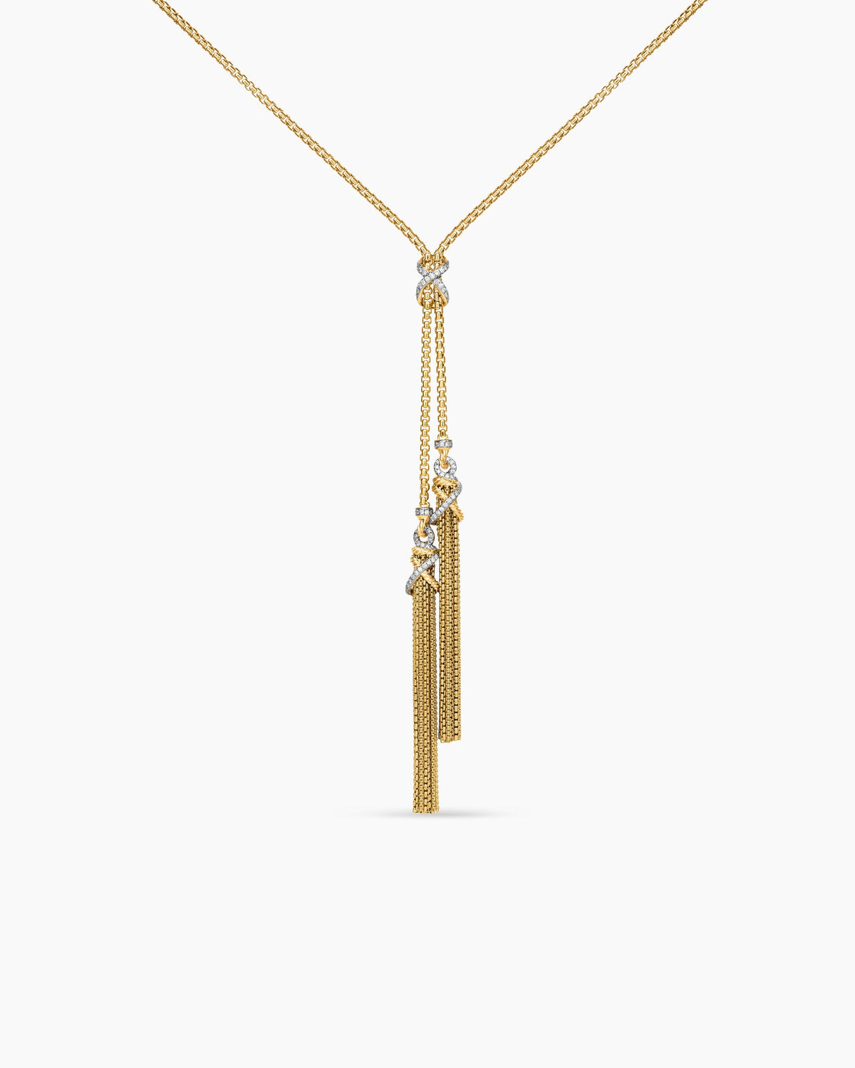 Helena Tassel Necklace in 18K Yellow Gold with Diamonds