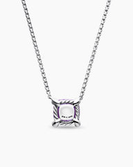 Petite Chatelaine® Pendant Necklace in Sterling Silver with Amethyst and Diamonds, 9mm