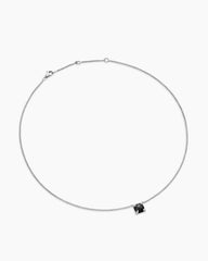 Petite Chatelaine® Pendant Necklace in Sterling Silver with Black Onyx and Diamonds, 9mm