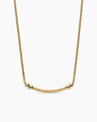 Petite Helena Wrap Station Necklace in 18K Yellow Gold with Diamonds, 29mm