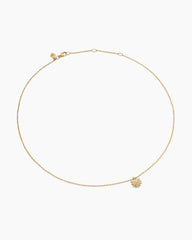 Petite Starburst Pendant Necklace in 18K Yellow Gold with Diamonds, 10.5mm