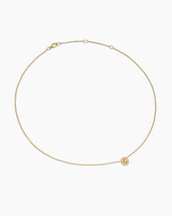 Petite Infinity Pendant Necklace in 18K Yellow Gold with Diamonds, 8mm