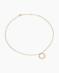 Petite Infinity Pendant Necklace in 18K Yellow Gold with Diamonds, 18mm