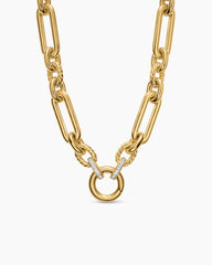 Lexington Chain Necklace in 18K Yellow Gold with Diamonds, 9.8mm