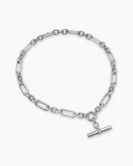 Lexington Chain Necklace in Sterling Silver with Diamonds, 9.8mm