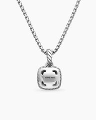 Petite Albion® Pendant Necklace in Sterling Silver with Pavé Diamonds, 7mm