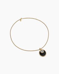 DY Elements® Convertible Pendant Necklace in 18K Yellow Gold with Black Onyx Reversible to Mother of Pearl and Diamonds, 26.6mm