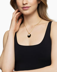 DY Elements® Convertible Pendant Necklace in 18K Yellow Gold with Black Onyx Reversible to Mother of Pearl and Diamonds, 26.6mm