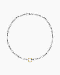 Lexington Chain Necklace in Sterling Silver with 18K Yellow Gold, 4.5mm