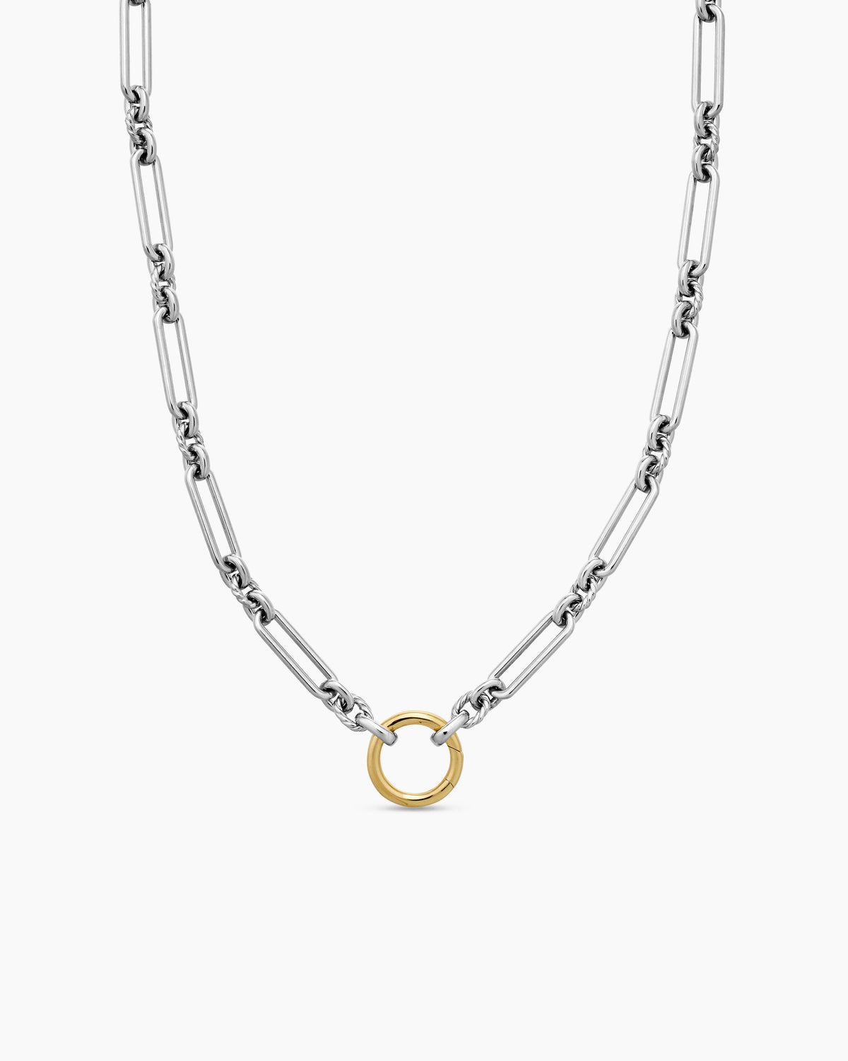 Lexington Chain Necklace in Sterling Silver with 18K Yellow Gold, 4.5mm