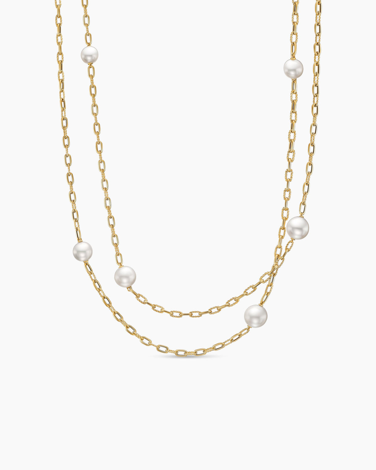 DY Madison® Pearl Necklace in 18K Yellow Gold with Pearls, 6.2mm