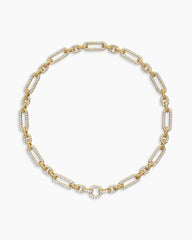 Lexington Chain Necklace in 18K Yellow Gold with Diamonds, 9.8mm