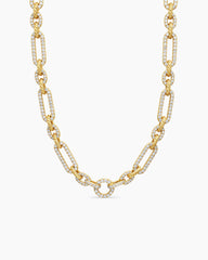 Lexington Chain Necklace in 18K Yellow Gold with Diamonds, 9.8mm