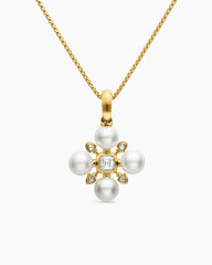 Renaissance® Pearl Necklace in 18K Yellow Gold with Pearls and Diamonds, 20mm