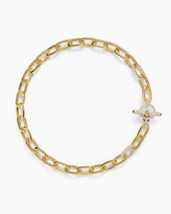 DY Madison® Toggle Chain Necklace in 18K Yellow Gold with Diamond Links, 11mm