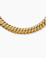 Sculpted Cable Necklace in 18K Yellow Gold, 14mm