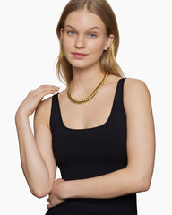 Sculpted Cable Necklace in 18K Yellow Gold, 14mm