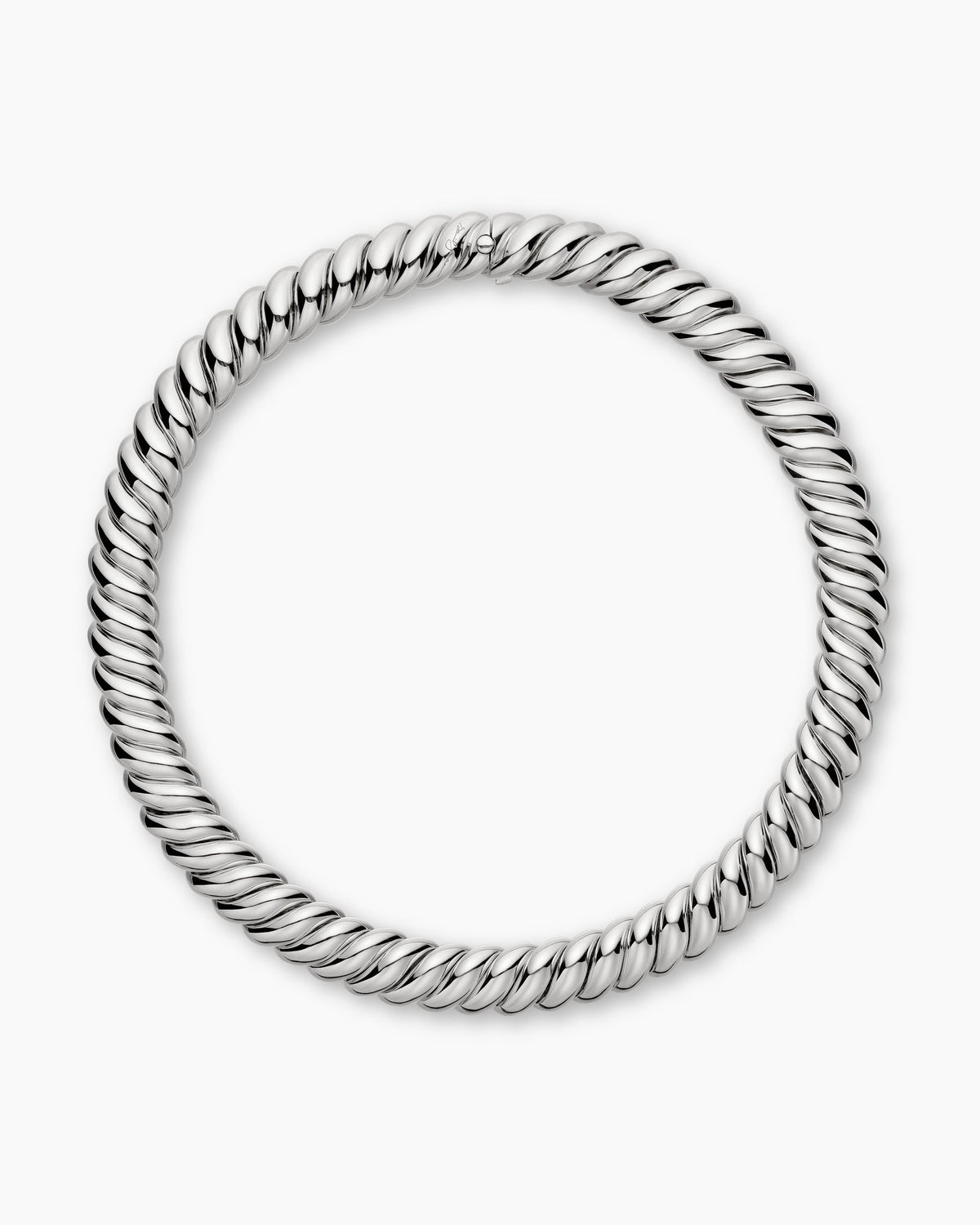 Sculpted Cable Necklace in Sterling Silver, 14mm